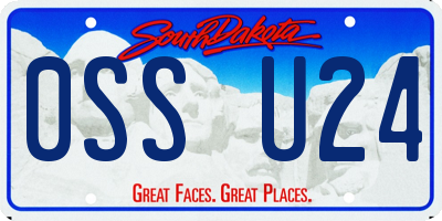 SD license plate 0SSU24