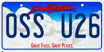 SD license plate 0SSU26