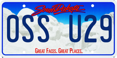 SD license plate 0SSU29