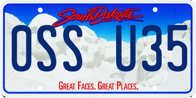 SD license plate 0SSU35