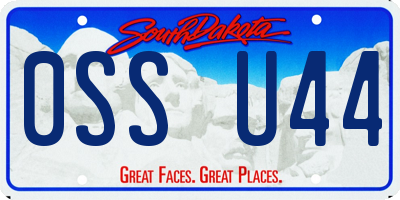 SD license plate 0SSU44