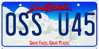 SD license plate 0SSU45