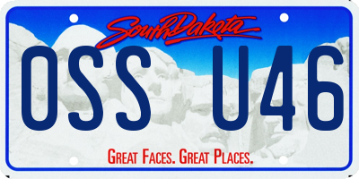 SD license plate 0SSU46