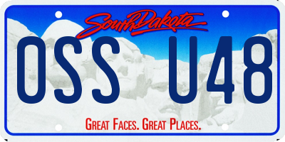 SD license plate 0SSU48