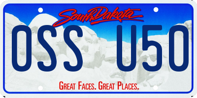 SD license plate 0SSU50