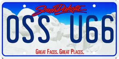 SD license plate 0SSU66