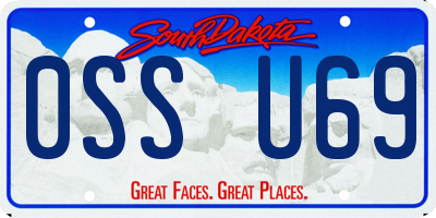 SD license plate 0SSU69