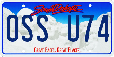 SD license plate 0SSU74