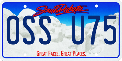 SD license plate 0SSU75
