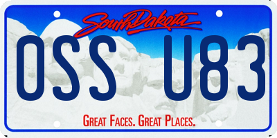SD license plate 0SSU83