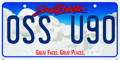 SD license plate 0SSU90