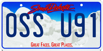SD license plate 0SSU91