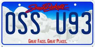 SD license plate 0SSU93