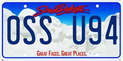 SD license plate 0SSU94