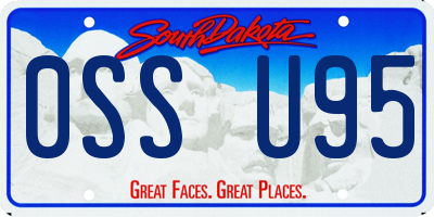 SD license plate 0SSU95