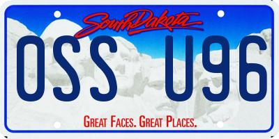 SD license plate 0SSU96