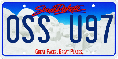 SD license plate 0SSU97