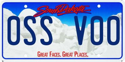 SD license plate 0SSV00