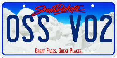 SD license plate 0SSV02