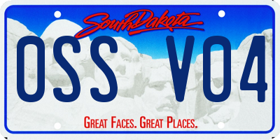SD license plate 0SSV04