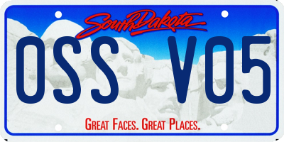SD license plate 0SSV05