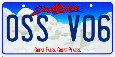 SD license plate 0SSV06