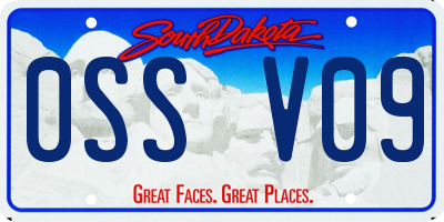 SD license plate 0SSV09