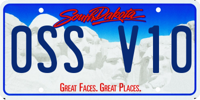 SD license plate 0SSV10