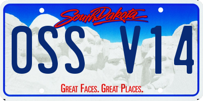 SD license plate 0SSV14
