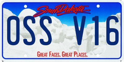 SD license plate 0SSV16