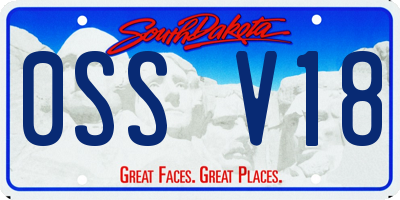 SD license plate 0SSV18