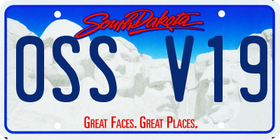 SD license plate 0SSV19