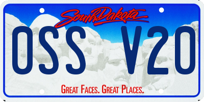 SD license plate 0SSV20