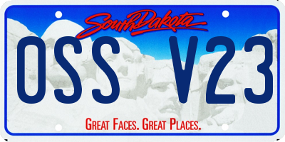SD license plate 0SSV23