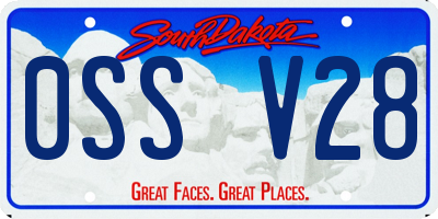 SD license plate 0SSV28