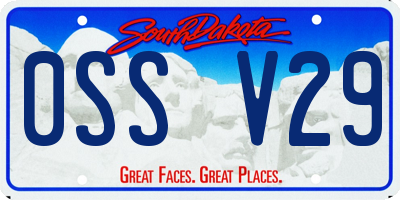 SD license plate 0SSV29