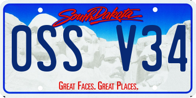 SD license plate 0SSV34