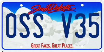 SD license plate 0SSV35