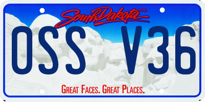 SD license plate 0SSV36