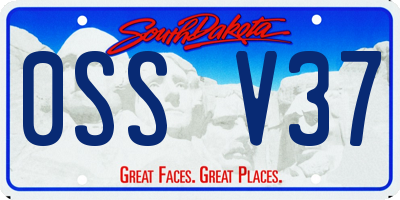 SD license plate 0SSV37