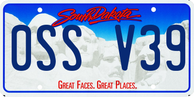 SD license plate 0SSV39