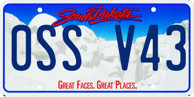 SD license plate 0SSV43