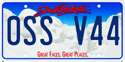 SD license plate 0SSV44