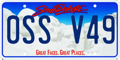 SD license plate 0SSV49