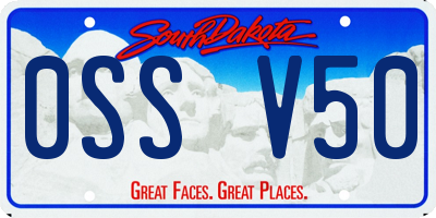 SD license plate 0SSV50