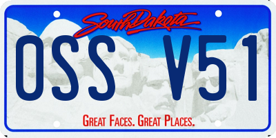 SD license plate 0SSV51
