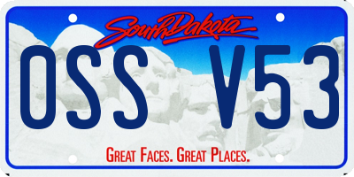SD license plate 0SSV53
