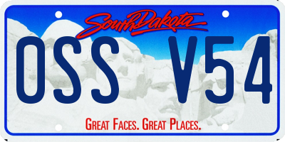 SD license plate 0SSV54