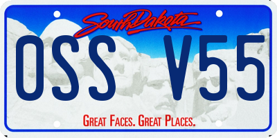 SD license plate 0SSV55