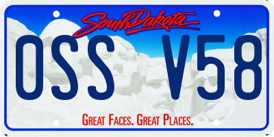 SD license plate 0SSV58